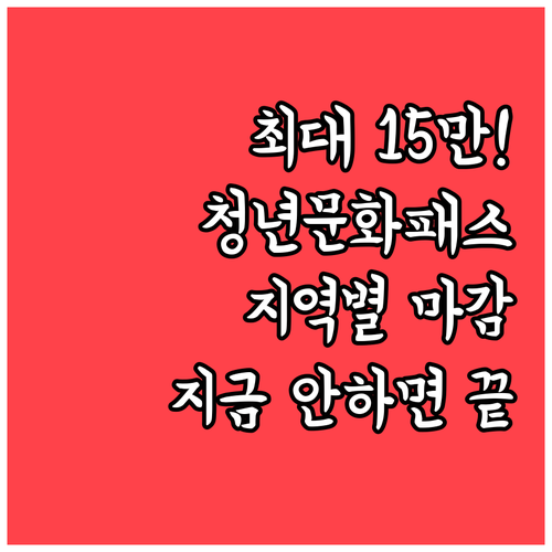 선착순 마감 주의 청년문화예술패스 지..