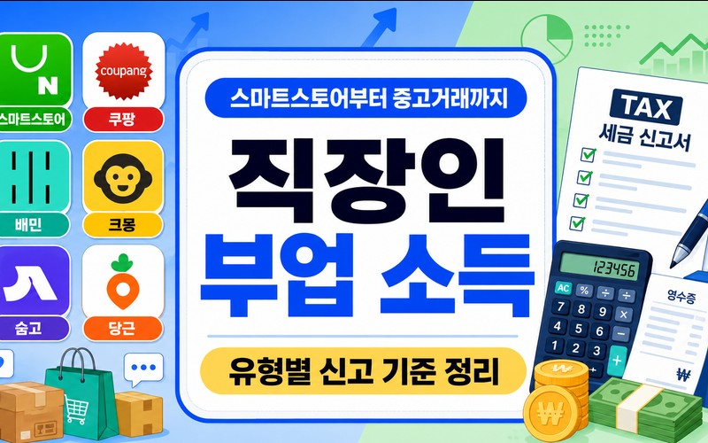 직장인 부업 세금 신고 기준 및 환급 분리과세 총정리 - 시각 자료 02