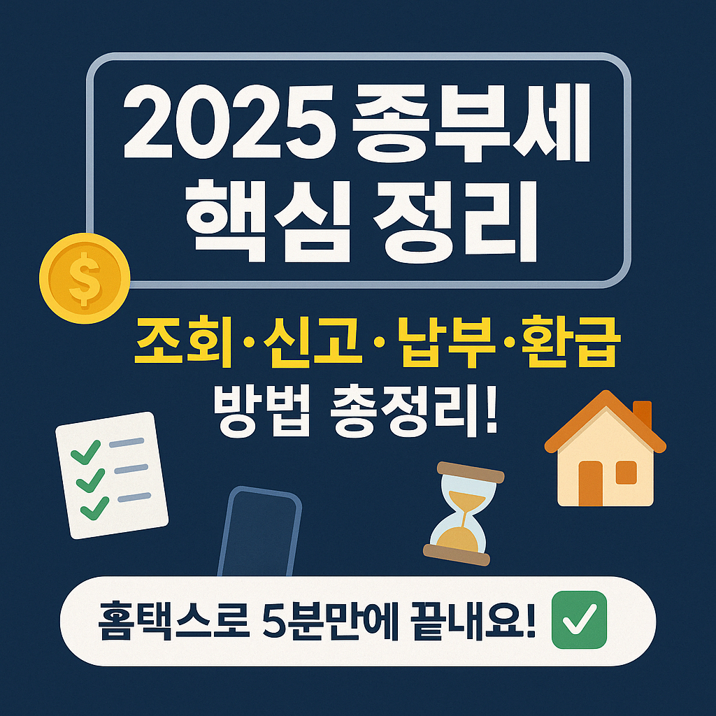 2025 종합부동산세 조회&middot;신고&middot;환급 총정리