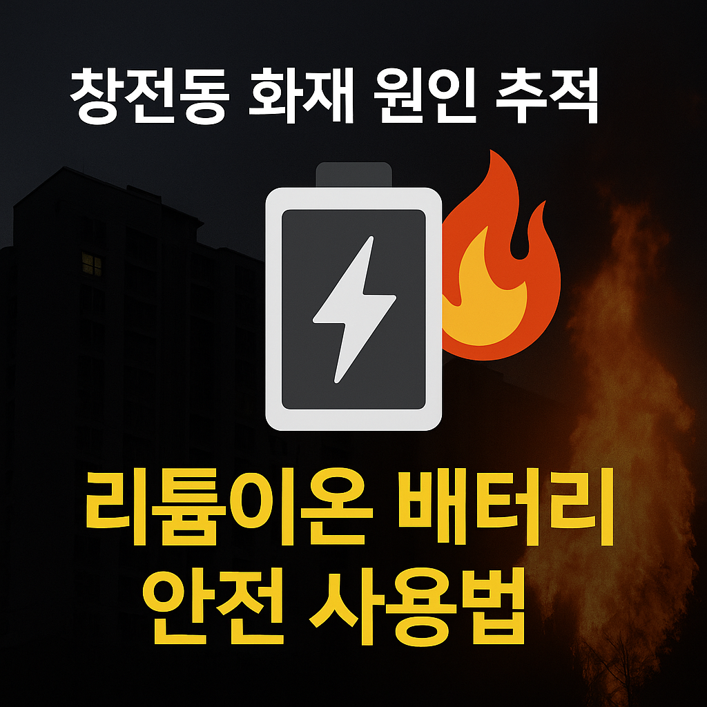 창전동 화재 원인 - 리튬이온 배터리?