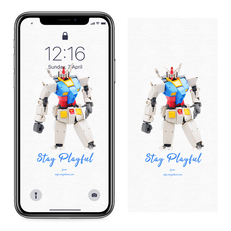 06 건담 C - Stay Playful 아이폰캐릭터배경화면