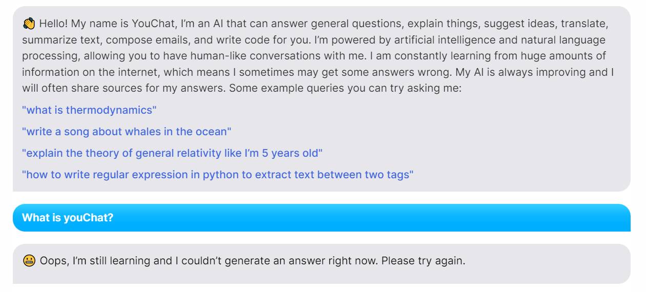 유챗(youChat)과 유닷컴