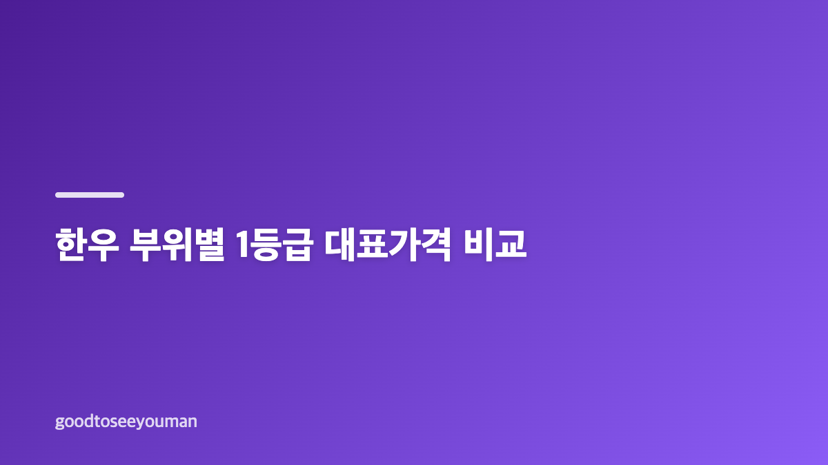 2026 한우자조금 온라인장터 추석 할인 일정과 확인 항목