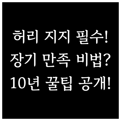 게이밍 의자 허리 지지력 장기 만족도..