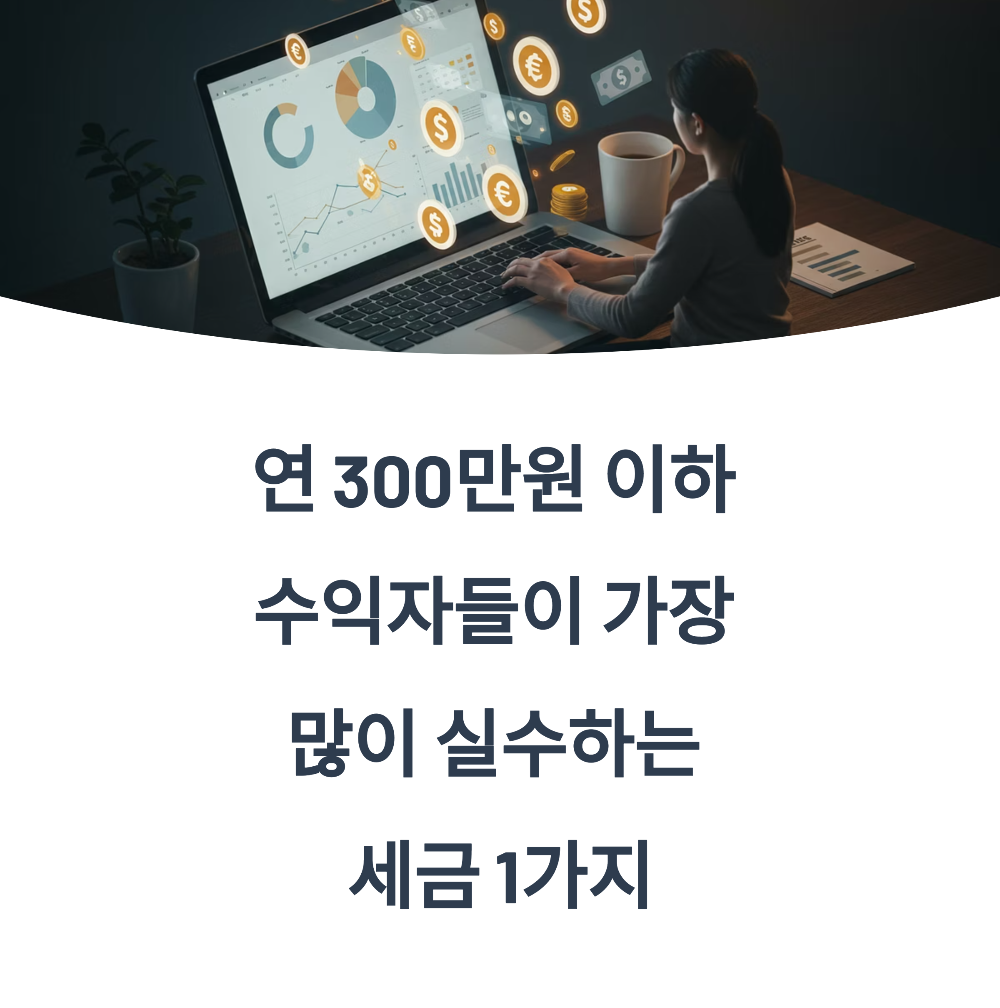 연 300만원 이하 수익자들이 가장 많이 실수하는 세금 1가지