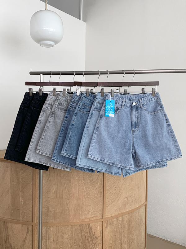 3부 4부 쿨썸머 히든밴딩 하이웨스트 A라인 청반바지 4C