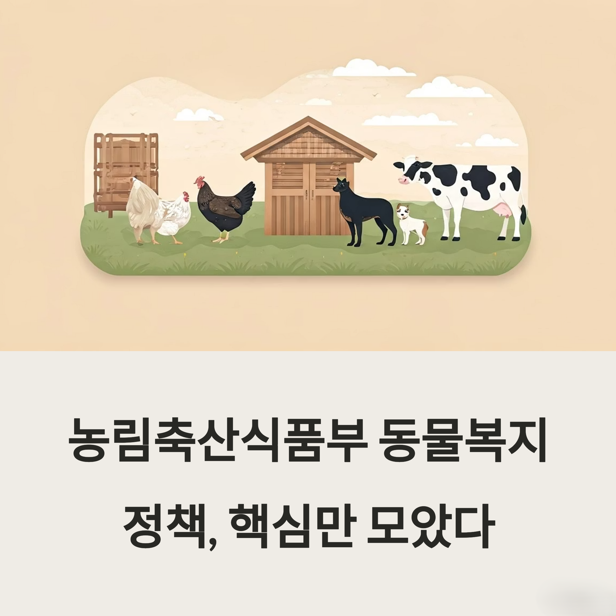 농림축산식품부 동물복지 정책 포스터 이미지