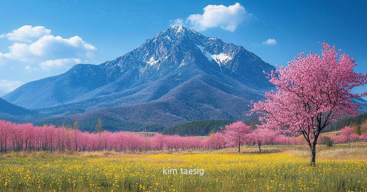 덕숭산의 사계절