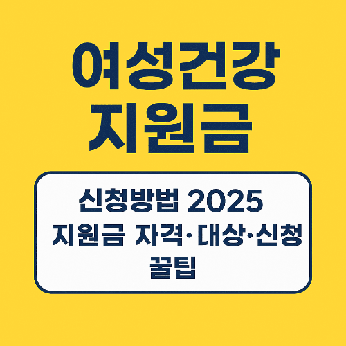 여성건강지원금 신청방법, 자격, 대상, 지원금액 완벽정리｜정부24 복지로 꿀팁
