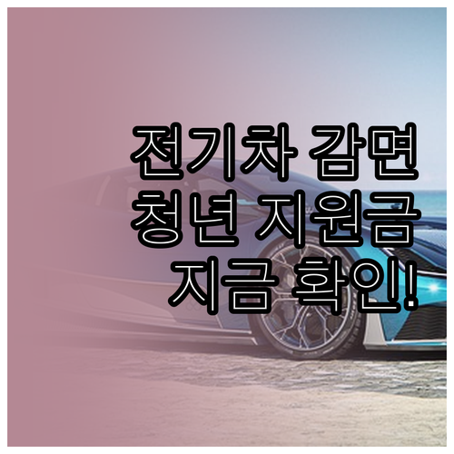 전기차 취득세 감면 혜택 및 청년 추..