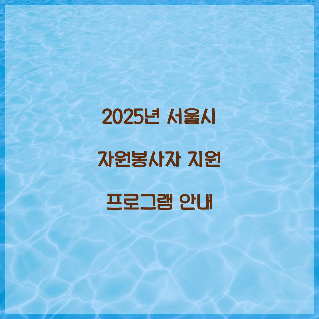 자원봉사자 지원