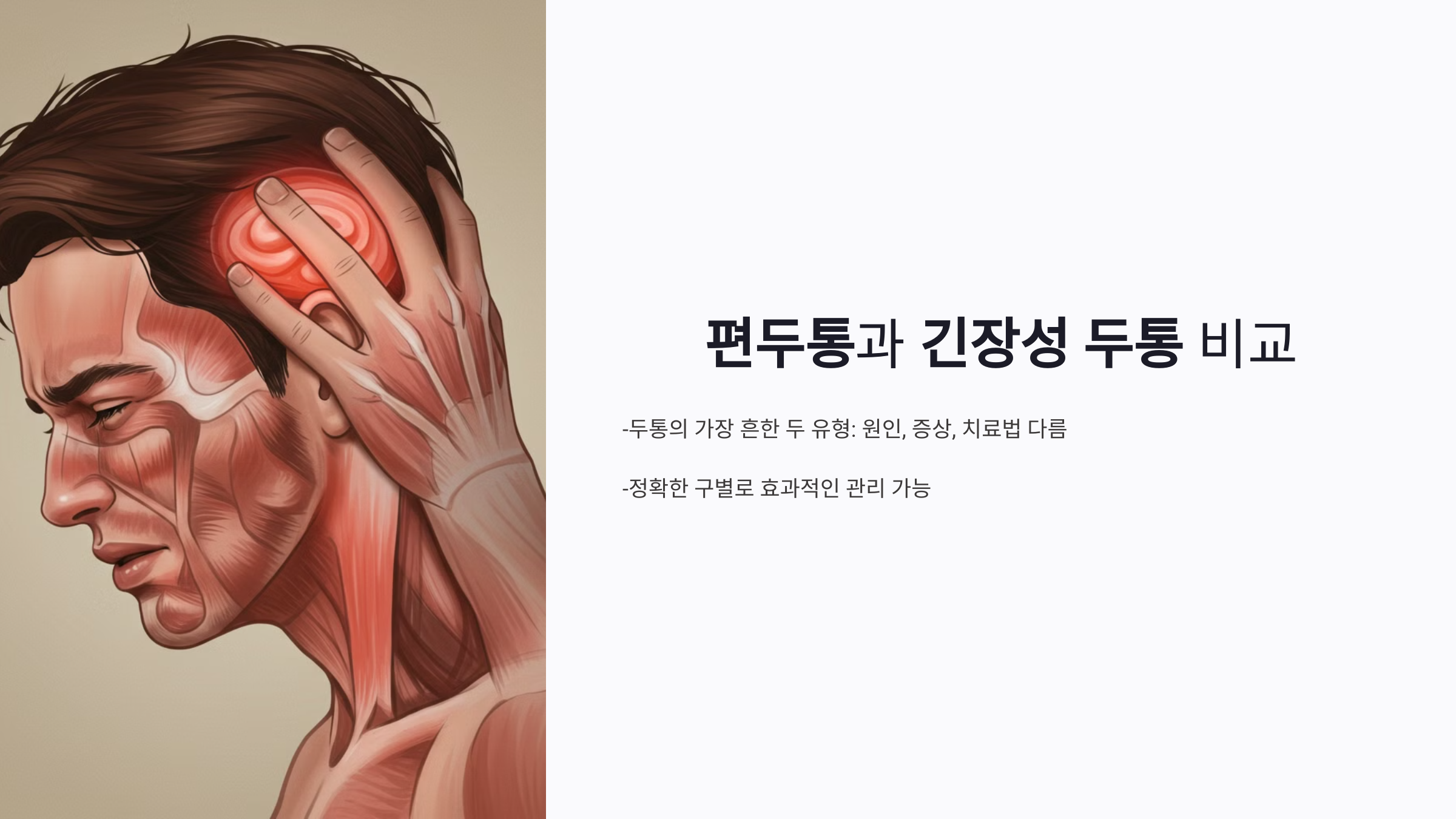 편두통과 긴장성 두통 비교
