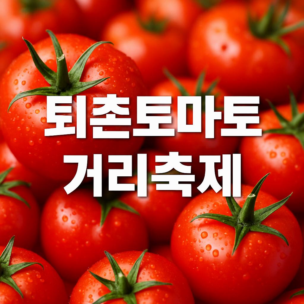 광주시 대표 여름축제! 퇴촌토마토거리축제! 일정, 초대가수, 주차안내까지!