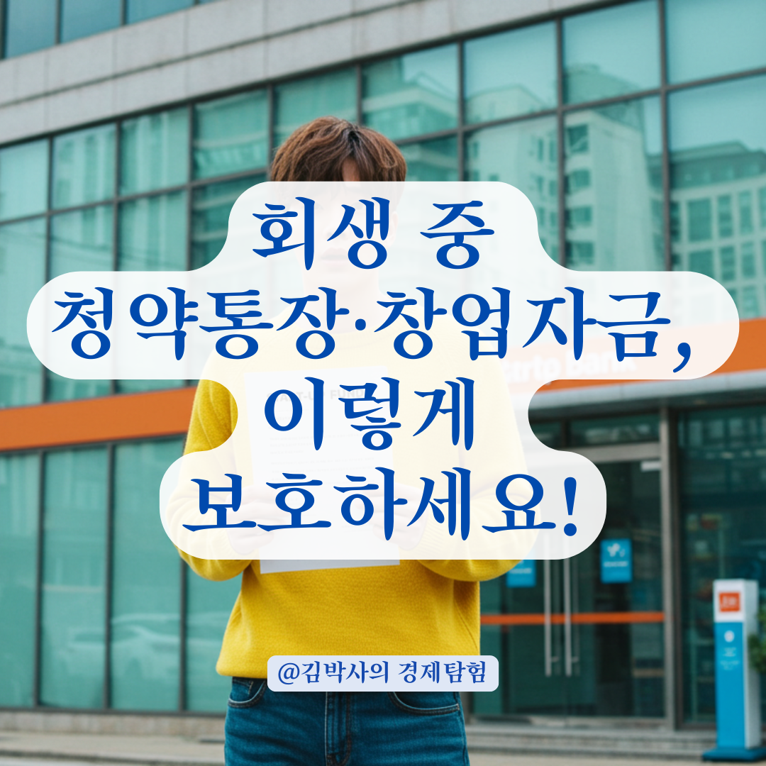 청년적금&middot;청약통장도 회생 재산에 포함되는지, 창업자금 보호 방법 정리.