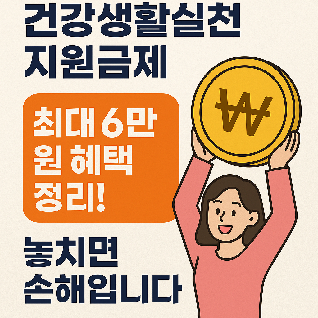 2025 건강생활실천지원금제 혜택 총정리! 놓치면 손해 보는 지원금 조건