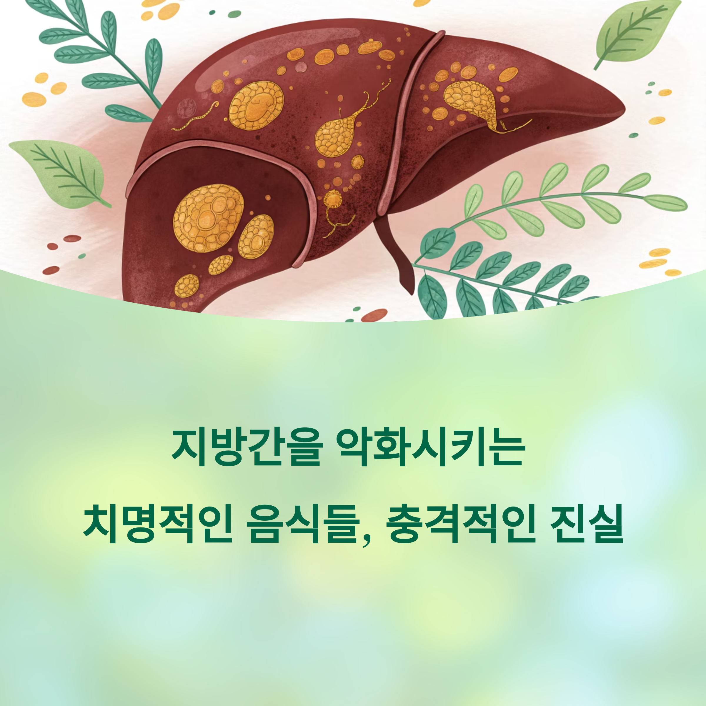 지방간을 악화시키는 치명적인 음식, 당신이 몰랐던 진실에 대한 이미지