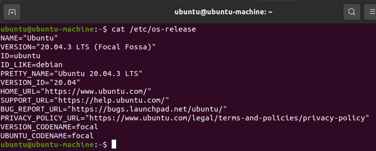 Ubuntu 버전 확인