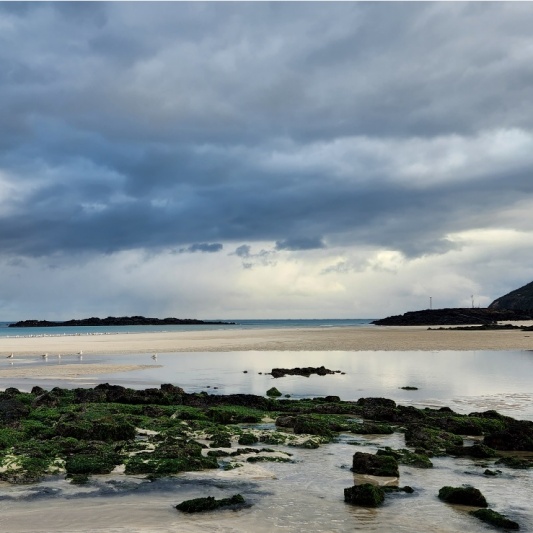 제주 함덕 해변 맑은 하늘 물놀이 하기 제주도 한달살기 4인가족
