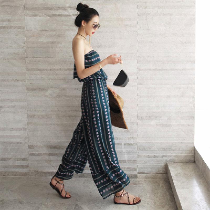 (무료배송) 휴양지 비치 점프수트 튜브탑 점프슈트