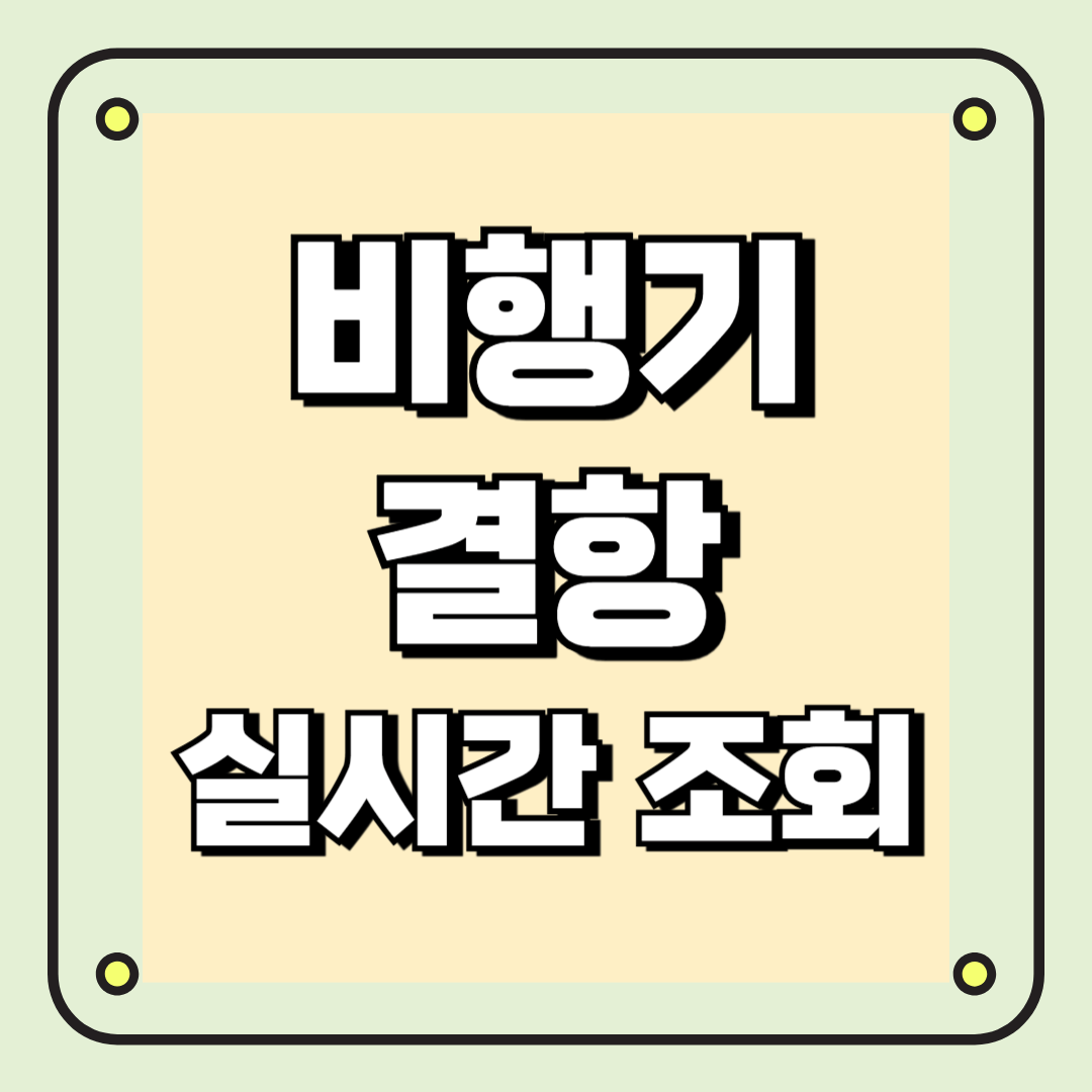 비행기 결항 실시간 조회