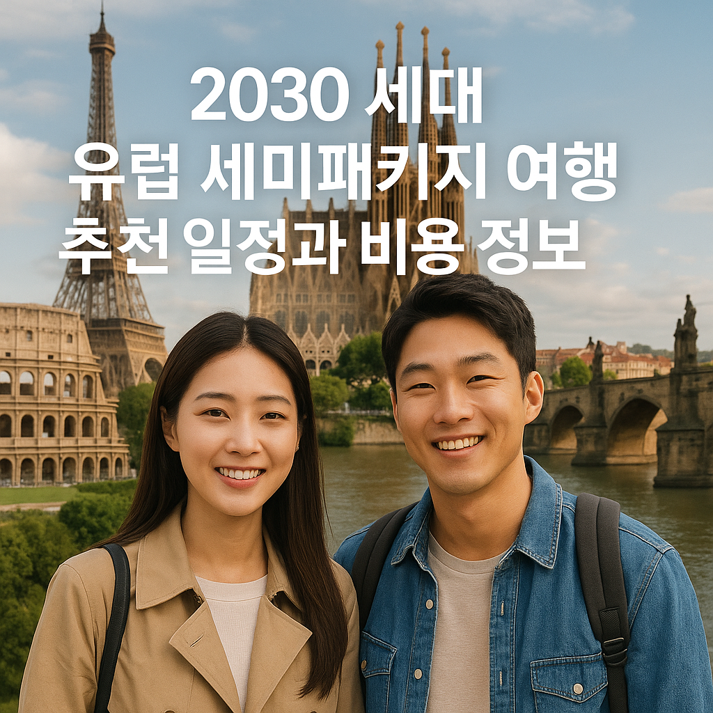 2030 세대 유럽 세미패키지 여행 추천 일정과 비용 정보 총정리