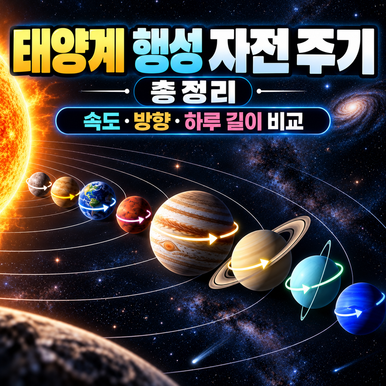 태양계 행성 자전 주기