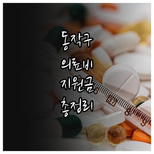 2025년 동작구 저소득층 의료비 지..