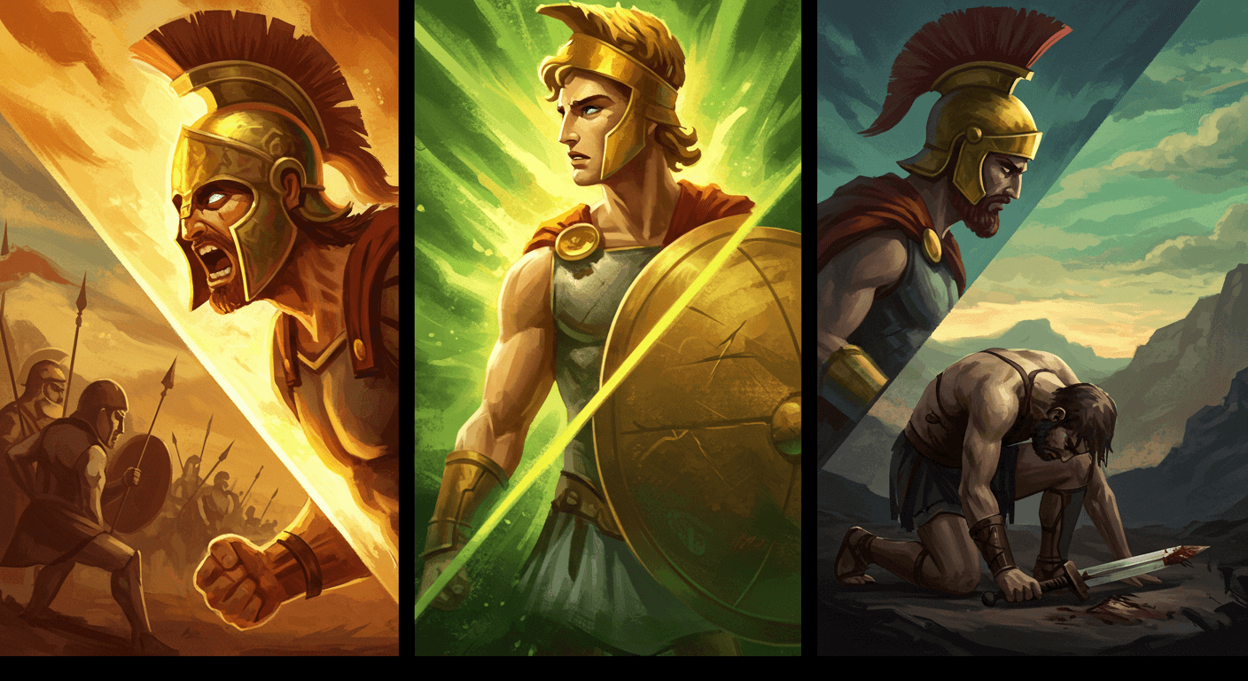 아킬레우스 vs 헥토르 회복 방식 (상실, 대응, 전환) 관련 사진