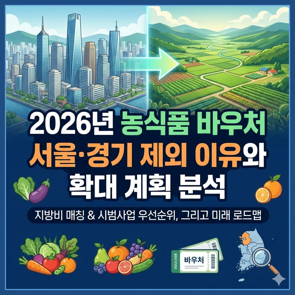 2026년 농식품 바우처 서울 경기도 제외 이유와 확대 계획 분석