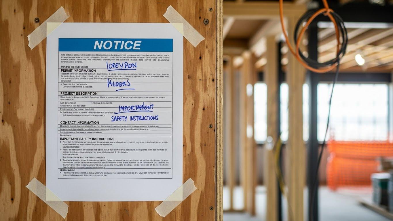 인테리어 공사 안내문 문구