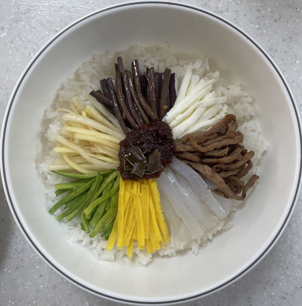 한식조리기능사 실기시험 준비 - 비빔밥 - 내 작품