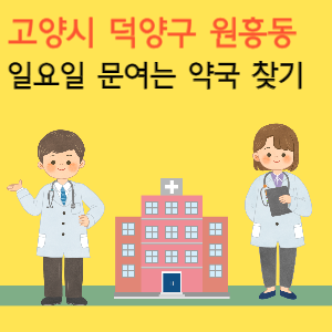고양시 덕양구 원흥동&nbsp;일요일 문여는 약국 찾기