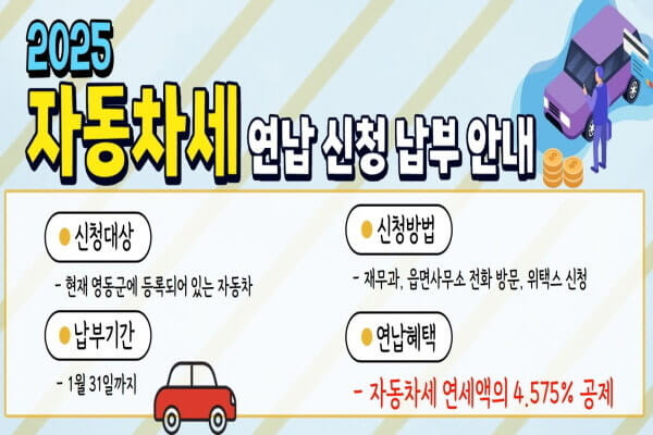 [절세 꿀팁!] 9월 자동차세 연납 신청으로 소액이라도 아끼자!