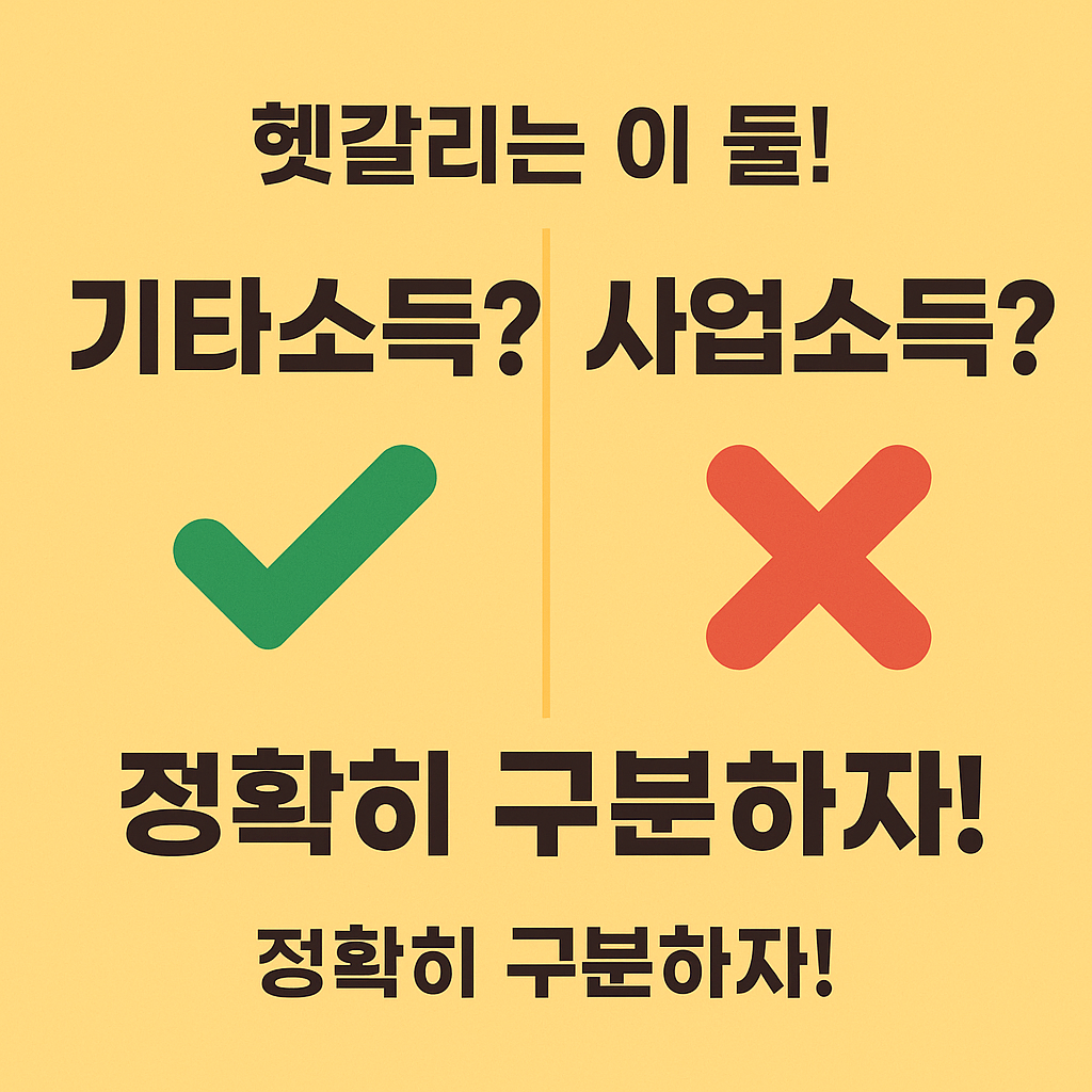 [3편] 예술인 기타소득 vs 사업소득 구분법 – 세금 신고 핵심