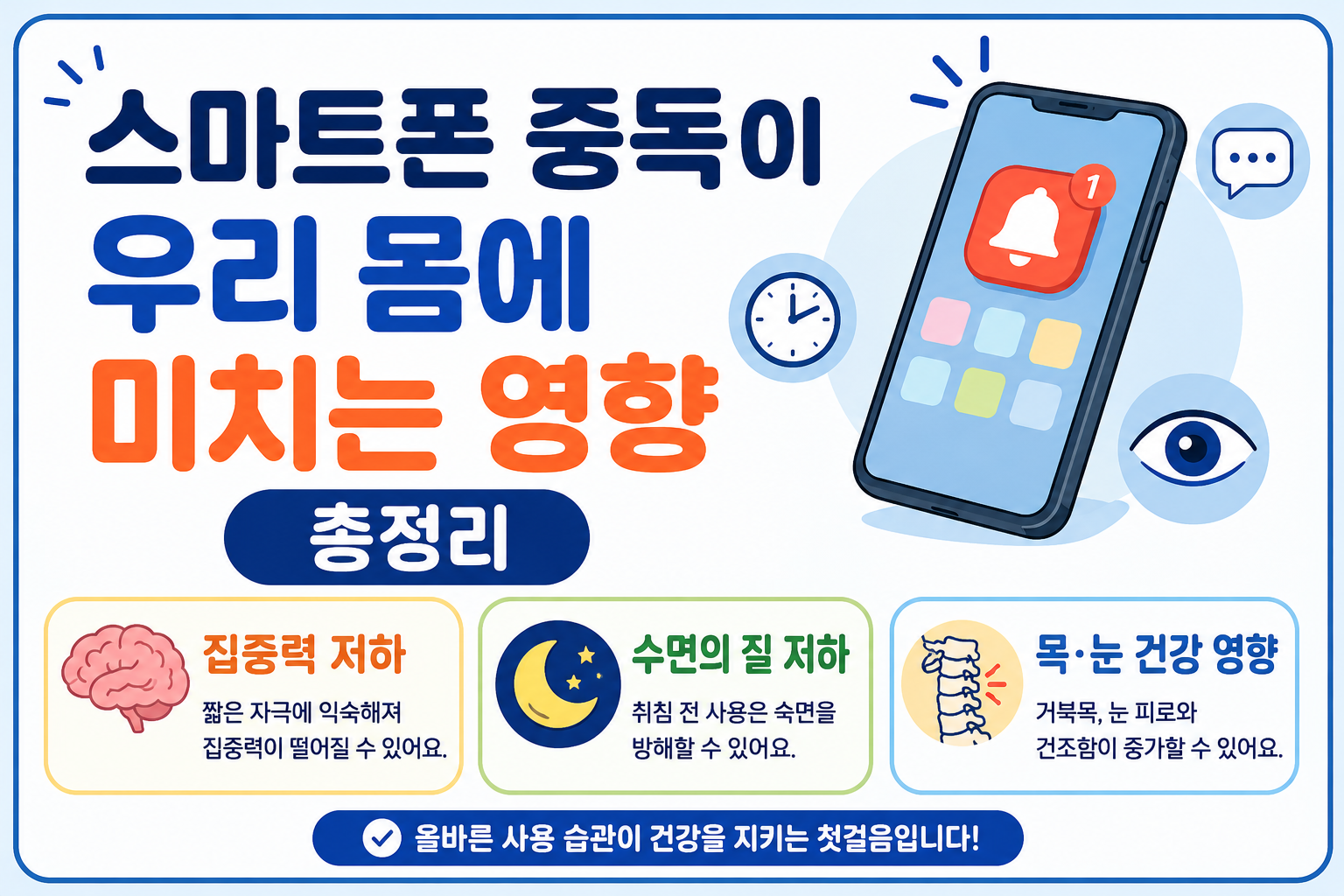 스마트폰 중독이 우리 몸에 미치는 영향 총정리-사진-