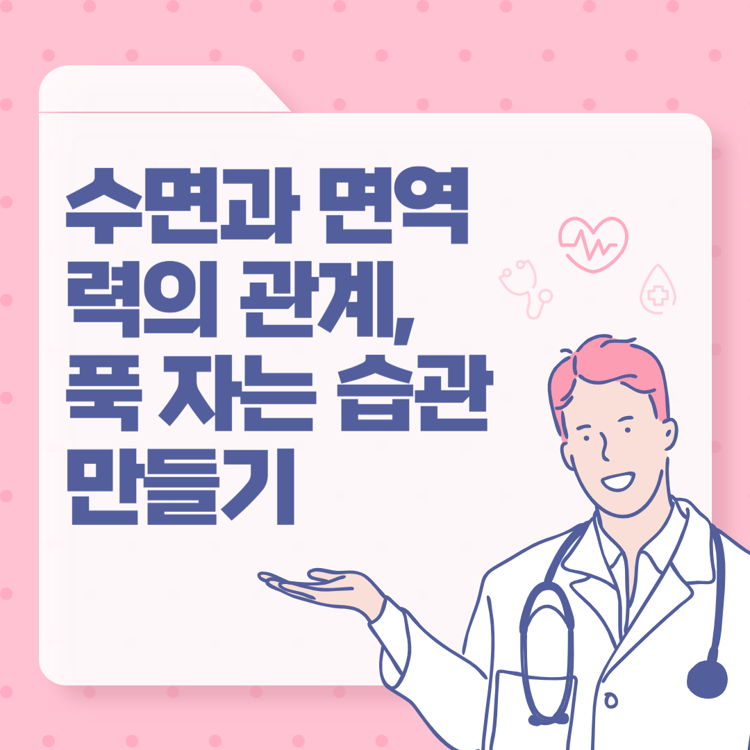수면과 면역력의 관계, 푹 자는 습관 만들기