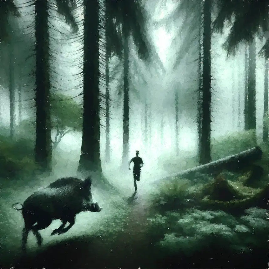 멧돼지가 달려드는 꿈