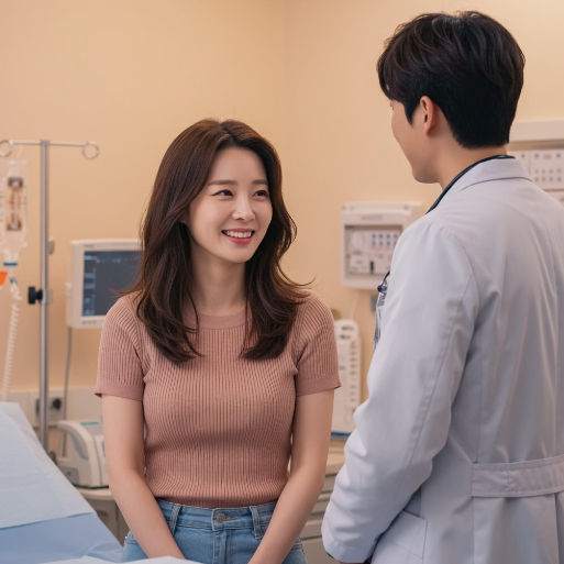 아스피린에 대해 병원 의사에게 상담받는 모습 3