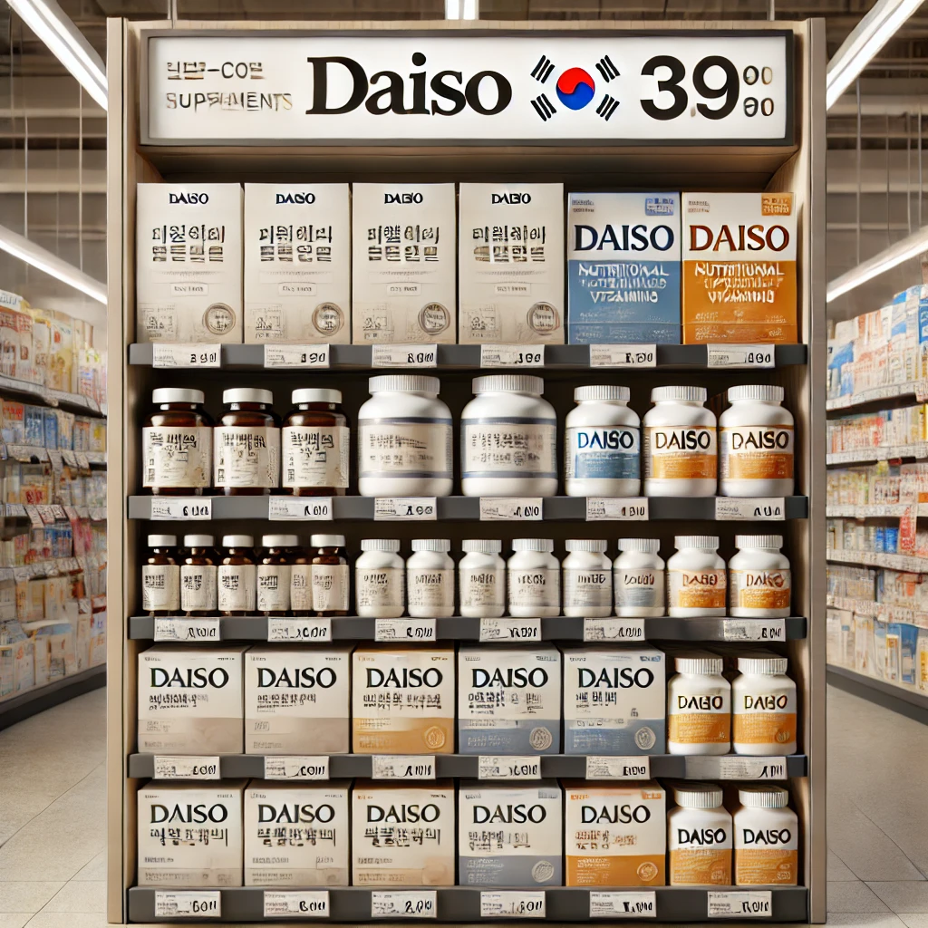 다이소 제약코너에 진열된 약품들