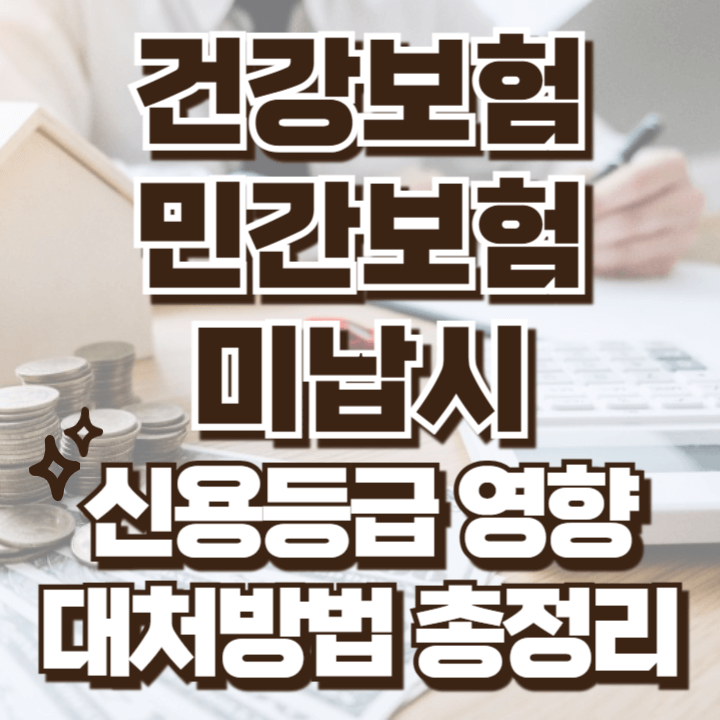 건강보험 민간보험 연체 미납시 신용등급 영향 및 대처방법