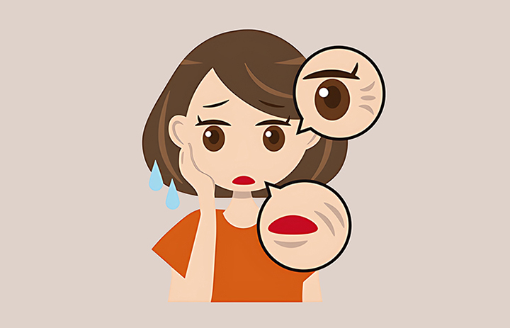 노화를-걱정하는-여성