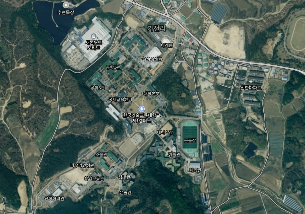 한국시술교육대학교 위성사진