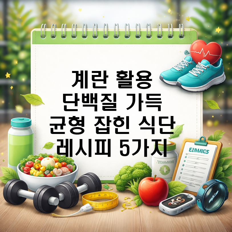 계란 활용 단백질 가득 균형 잡힌 식단 레시피 5가지