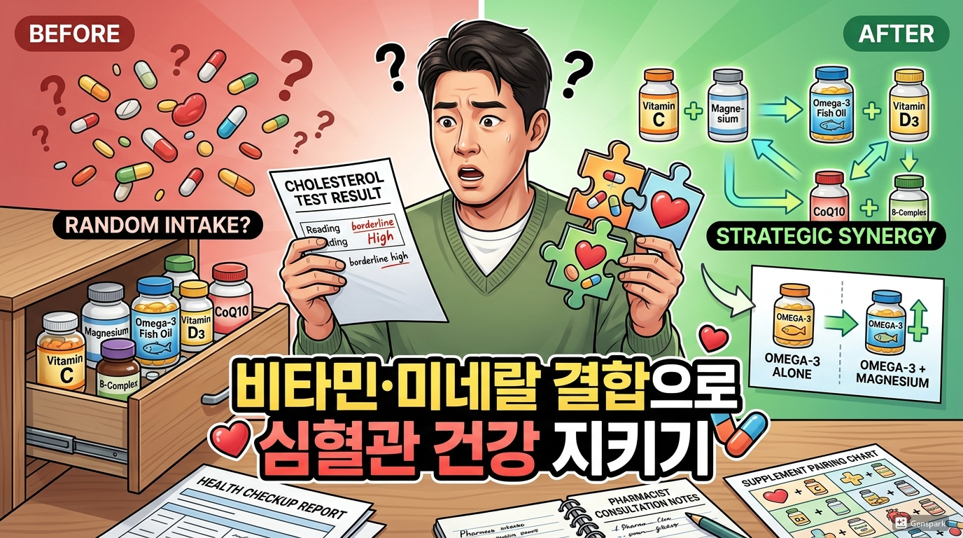 비타민&middot;미네랄 궁합으로 심혈관 건강 지키기, 제대로 먹어야 효과 봅니다