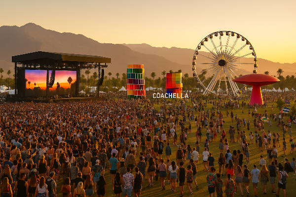 미국 코첼라 음악 축제 관련 사진
