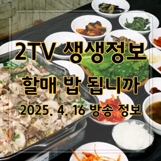 생생정보 할매 밥 됩니까