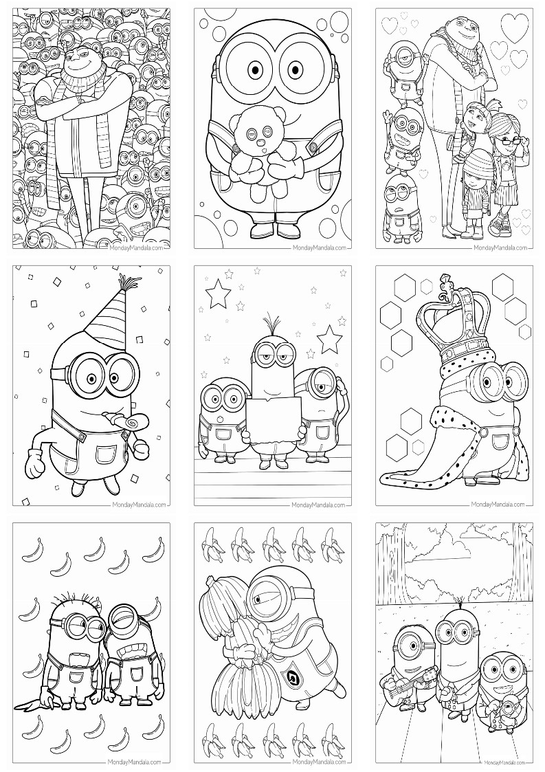 미니언즈 색칠공부 디즈니 도안