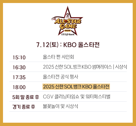 2025 KBO 올스타전 티켓 예매