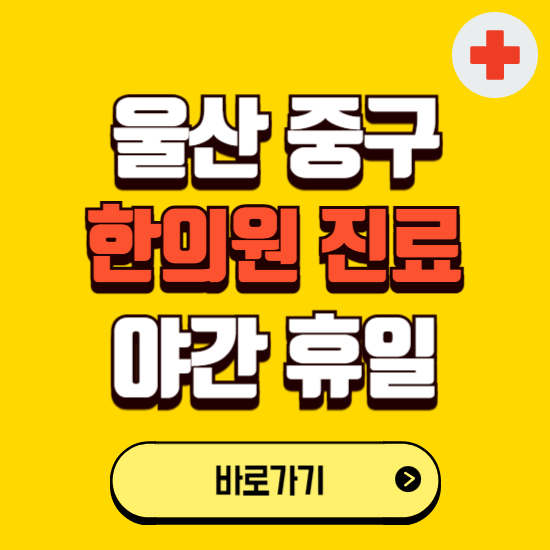 울산 중구 야간 휴일 한의원 한방병원 찾기 ❘ 24시 일요일 주말 연휴 응급진료 추천 잘하는 곳