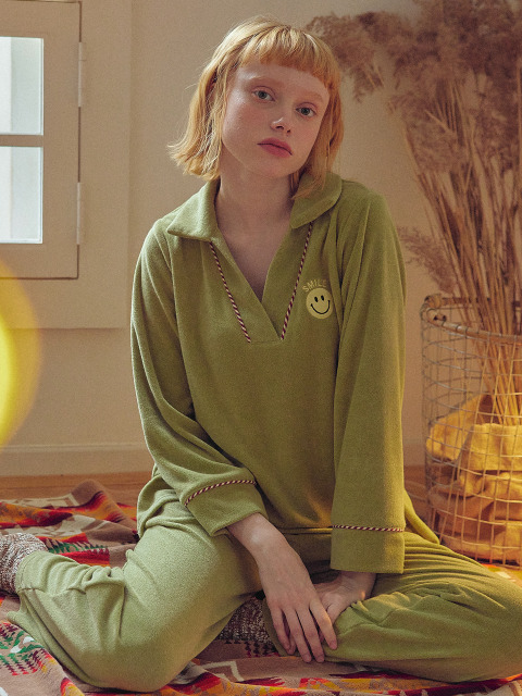 발코니 스마일테리 투피스 Green 3633-BAFHT
